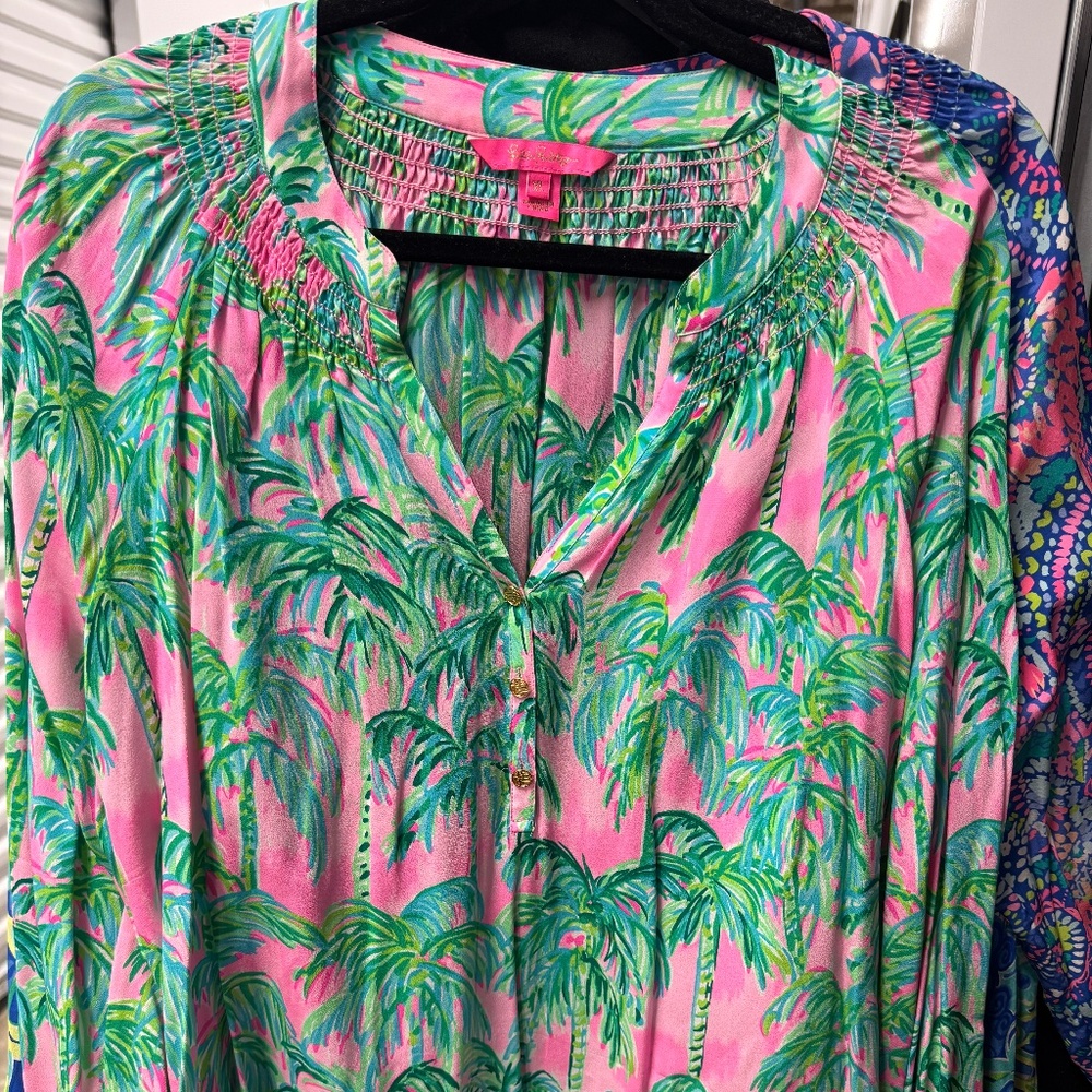 LILLY PULITZER Elsa silk Pink Blossom Suite Views XL